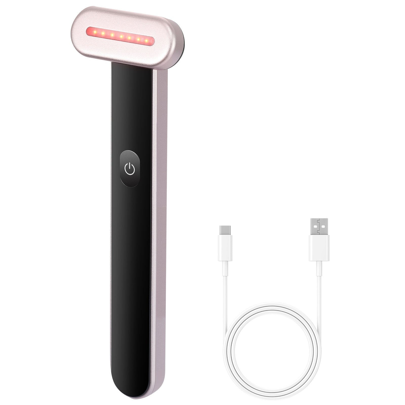 VEVOR Red Light Therapy Wand For Face, 7Color LED Facial Wand Red Light Therapy Device With Heatig Therapy Microcurrent Vibrating Massage, Portable LED Beauty Wand For Face, Neck